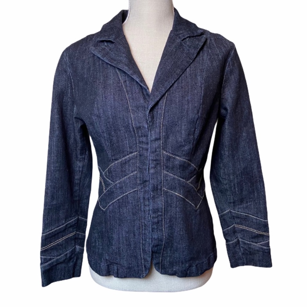 Petite Sophisticate Denim Jean Jacket